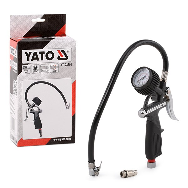 YATO YT-2370 Druckluft Reifenfüller mit Manometer Reifenfüllgerät 0-12 BAR